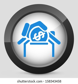 Money icon on touch device