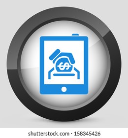 Money icon on touch device