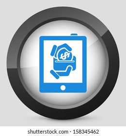 Money icon on touch device