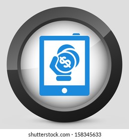 Money icon on touch device
