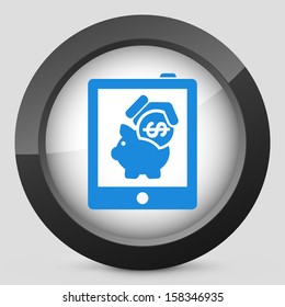 Money icon on touch device