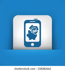 Money icon on touch device
