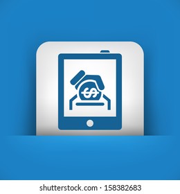 Money icon on touch device