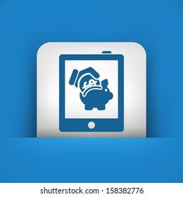 Money icon on touch device