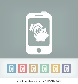 Money icon on touch device