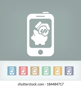 Money icon on touch device