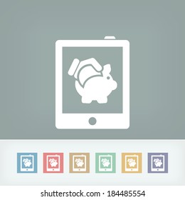 Money icon on touch device