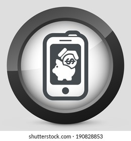 Money icon on touch device