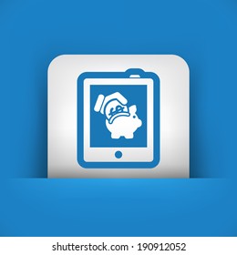 Money icon on touch device