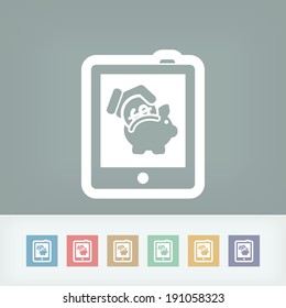 Money icon on touch device