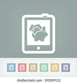 Money icon on touch device