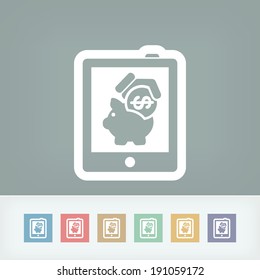 Money icon on touch device