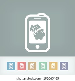 Money icon on touch device