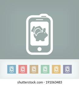 Money icon on touch device