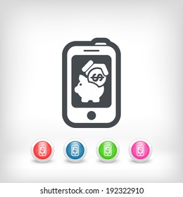 Money icon on touch device