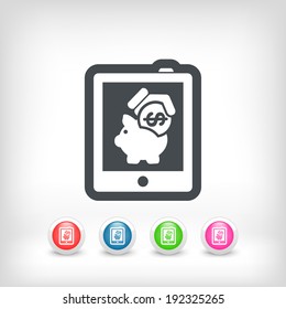 Money icon on touch device