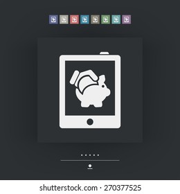 Money icon on touch device