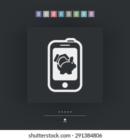 Money icon on touch device