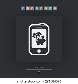Money icon on touch device