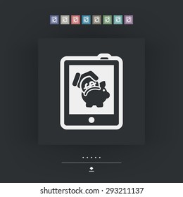 Money icon on touch device