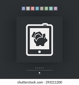 Money icon on touch device