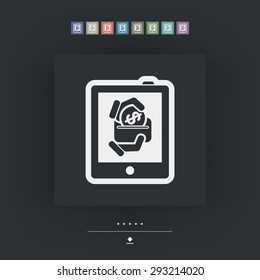 Money icon on touch device