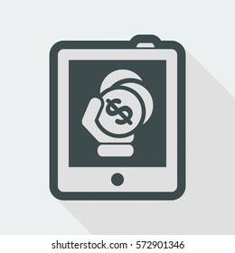Money icon on touch device