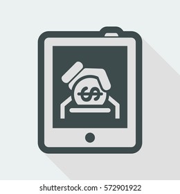 Money icon on touch device
