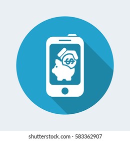 Money icon on touch device