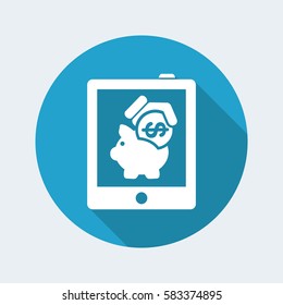 Money icon on touch device