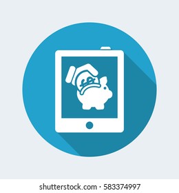 Money icon on touch device