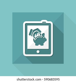 Money icon on touch device