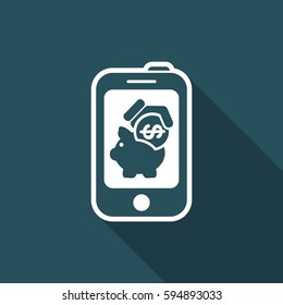 Money icon on touch device
