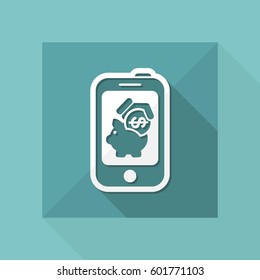 Money icon on touch device