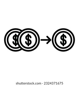 icono de dinero en fondo transparente
