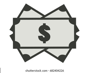 money icon on white background. money sign. flat style design.