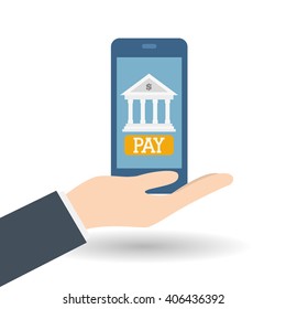 money  icon over white background, vector illustration