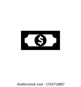 money icon, paper money icon glyph style design
