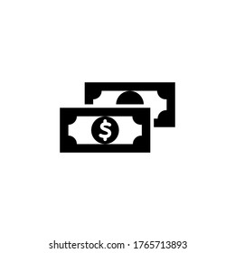 money icon, paper money icon glyph style design