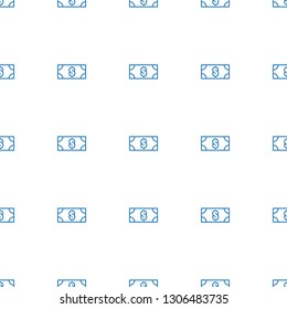 money icon pattern seamless white background. Editable outline money icon. money icon pattern for web and mobile.