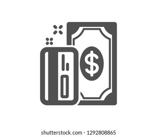 Money icon. Payment methods sign. Credit card symbol. Quality design element. Classic style icon. Vector