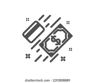 Money icon. Payment methods sign. Credit card symbol. Quality design element. Classic style icon. Vector