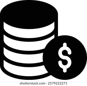 A money icon represents financial wealth, currency, or transactions, often depicted as a coin, banknote, or wallet. It's used to symbolize commerce, savings, spending, and economic exchange.