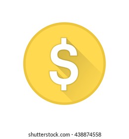 Money Icon. Round icon with dollar