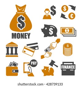 money icon set