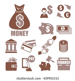 money icon set