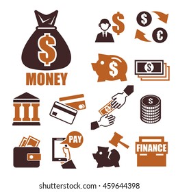 money icon set