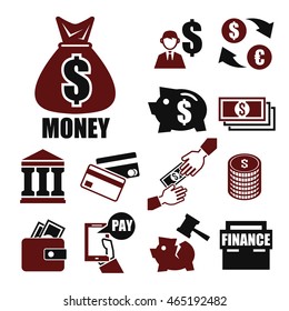 money icon set