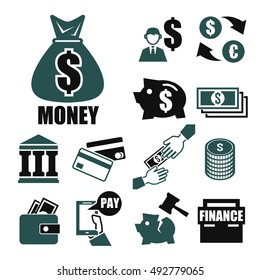 money icon set