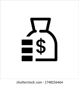 Money icon set. Banking and finance symbols. 

